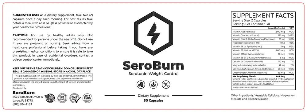 SeroBurn Ingredients